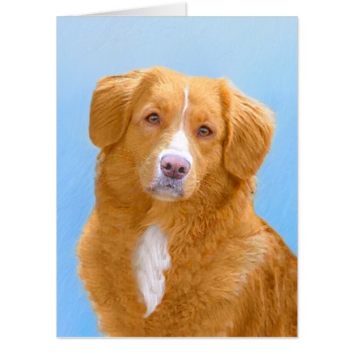 Nova Scotia Duck Tolling Retriever Dog Painting Card