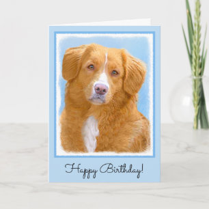 Nova Scotia Duck Tolling Retriever Dog Painting Card