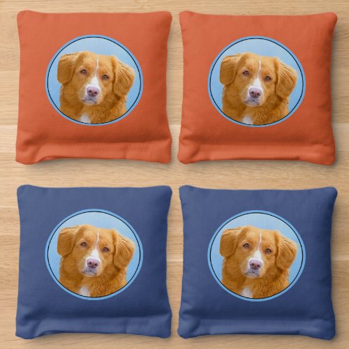 Nova Scotia Duck Tolling Retriever Dog Painting Cornhole Bags