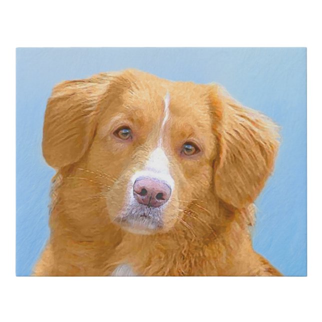 Nova Scotia Duck Tolling Retriever Dog Painting Faux Canvas Print (Front)