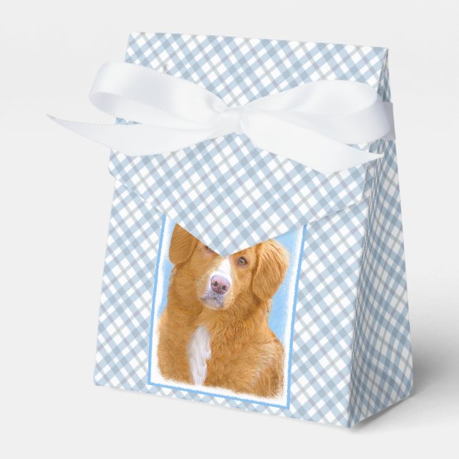 Nova Scotia Duck Tolling Retriever Dog Painting Favor Boxes (Front Side)