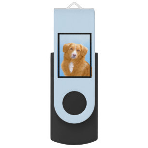 Nova Scotia Duck Tolling Retriever Dog Painting Flash Drive