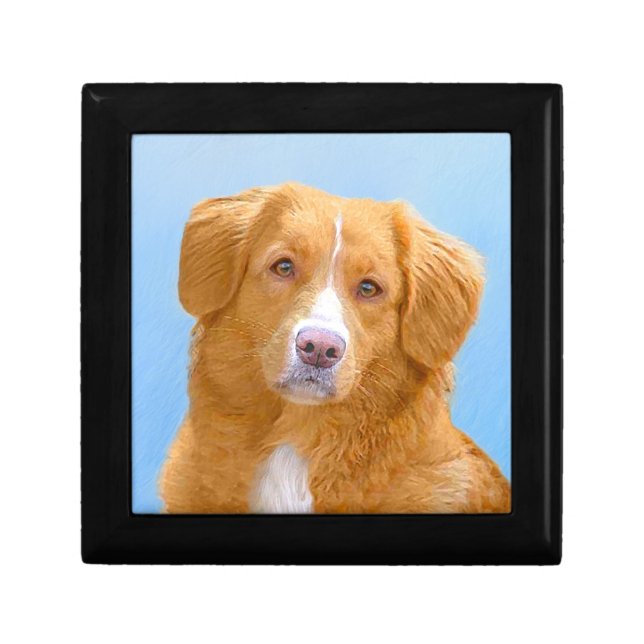 Nova Scotia Duck Tolling Retriever Dog Painting Gift Box (Front)