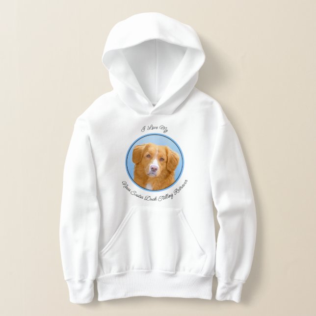 Nova Scotia Duck Tolling Retriever Dog Painting Hoodie (Laydown)