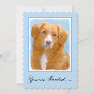 Nova Scotia Duck Tolling Retriever Dog Painting Invitation