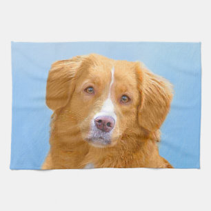 Nova Scotia Duck Tolling Retriever Dog Painting Kitchen Towel