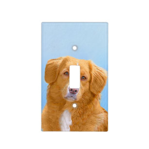 Nova Scotia Duck Tolling Retriever Dog Painting Light Switch Cover
