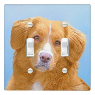 Nova Scotia Duck Tolling Retriever Dog Painting Light Switch Cover
