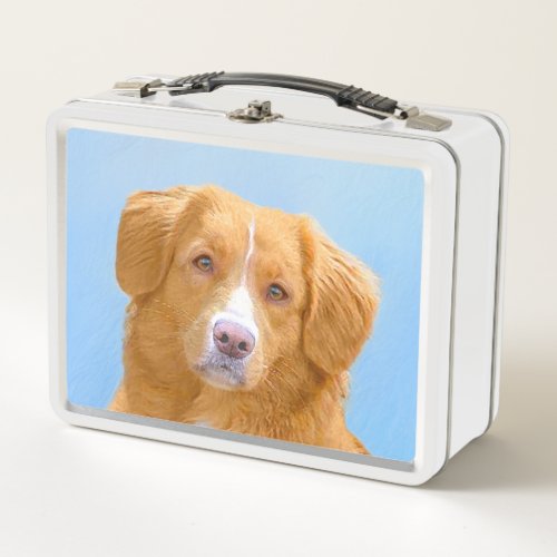 Nova Scotia Duck Tolling Retriever Dog Painting Metal Lunch Box