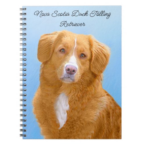 Nova Scotia Duck Tolling Retriever Dog Painting Notebook