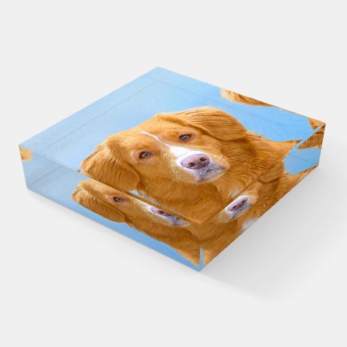 Nova Scotia Duck Tolling Retriever Dog Painting Paperweight