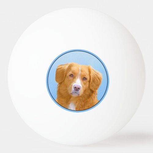 Nova Scotia Duck Tolling Retriever Dog Painting Ping Pong Ball