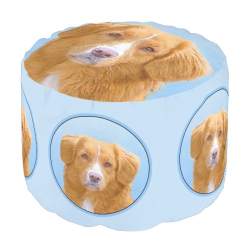 Nova Scotia Duck Tolling Retriever Dog Painting Po Pouf