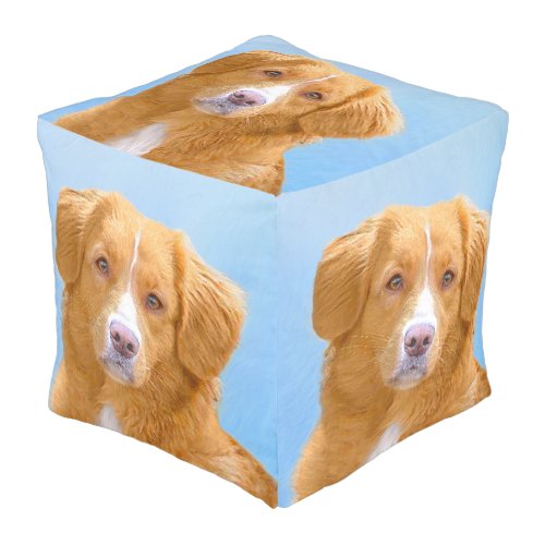 Nova Scotia Duck Tolling Retriever Dog Painting Pouf