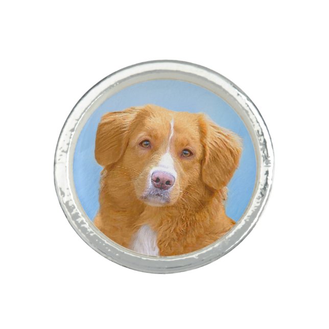 Nova Scotia Duck Tolling Retriever Dog Painting Ring (Front)
