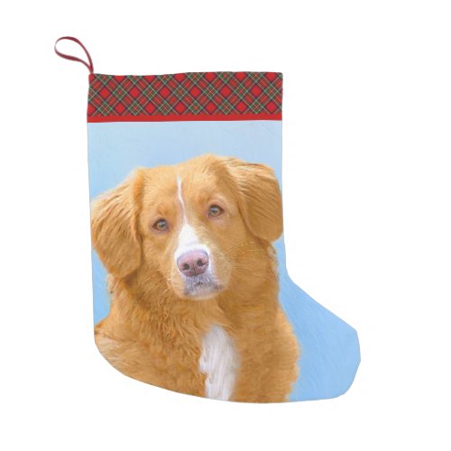 Nova Scotia Duck Tolling Retriever Dog Painting Small Christmas Stocking