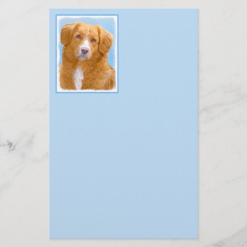 Nova Scotia Duck Tolling Retriever Dog Painting Stationery