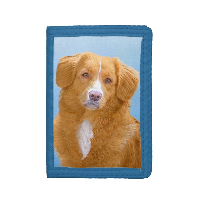 Nova Scotia Duck Tolling Retriever Dog Painting Trifold Wallet (Front Vertical)