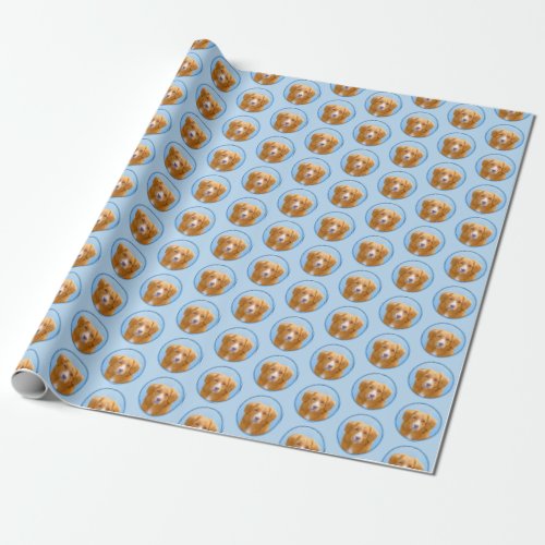 Nova Scotia Duck Tolling Retriever Dog Painting Wrapping Paper