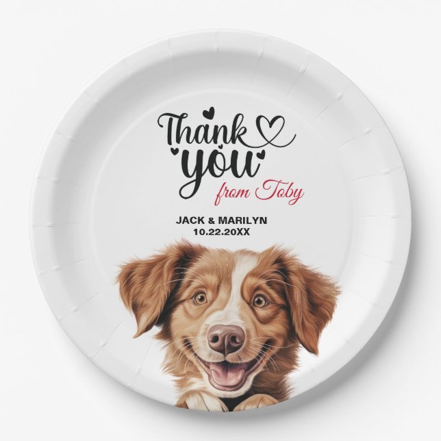 Nova Scotia Duck Tolling Retriever Dog Paper Plates (Front)
