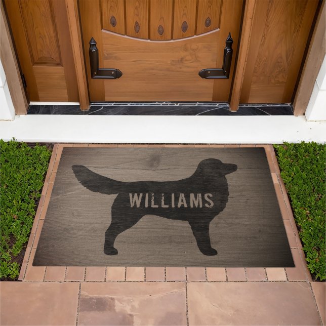 Nova Scotia Duck Tolling Retriever Dog Silhouette Doormat (Outdoor)