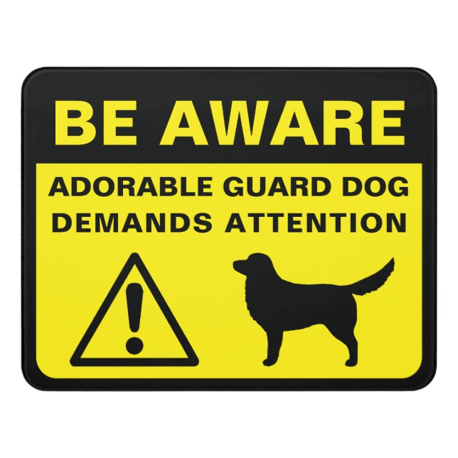 Nova Scotia Duck Tolling Retriever Guard Dog Sign (Contemporary Front)