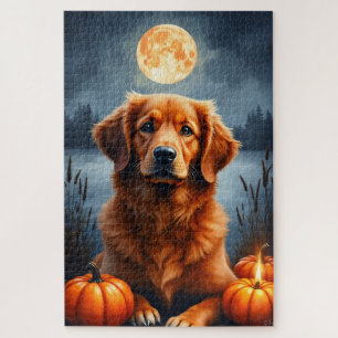 Nova Scotia Duck Tolling Retriever Halloween  Jigsaw Puzzle