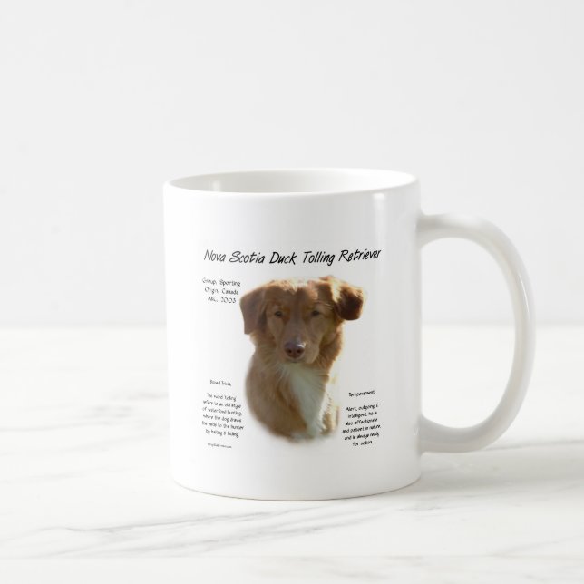 Nova Scotia Duck Tolling Retriever History Design Coffee Mug (Right)
