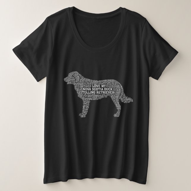 Nova Scotia Duck Tolling Retriever Love Plus Size T-Shirt (Design Front)