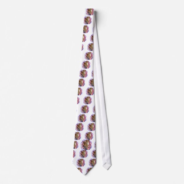 Nova Scotia Duck Tolling Retriever Patriot Neck Tie (Front)