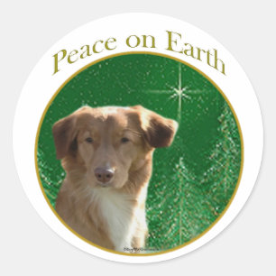 Nova Scotia Duck Tolling Retriever Peace Classic Round Sticker