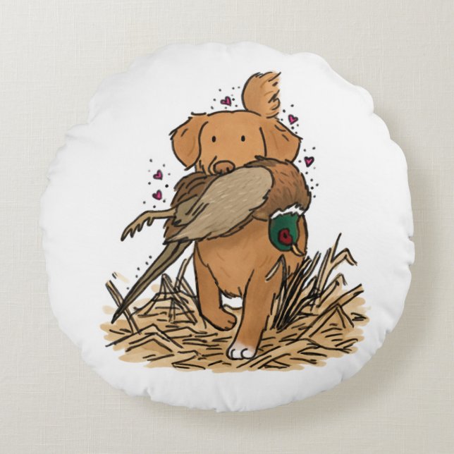 Nova Scotia Duck Tolling Retriever Round Pillow (Front)