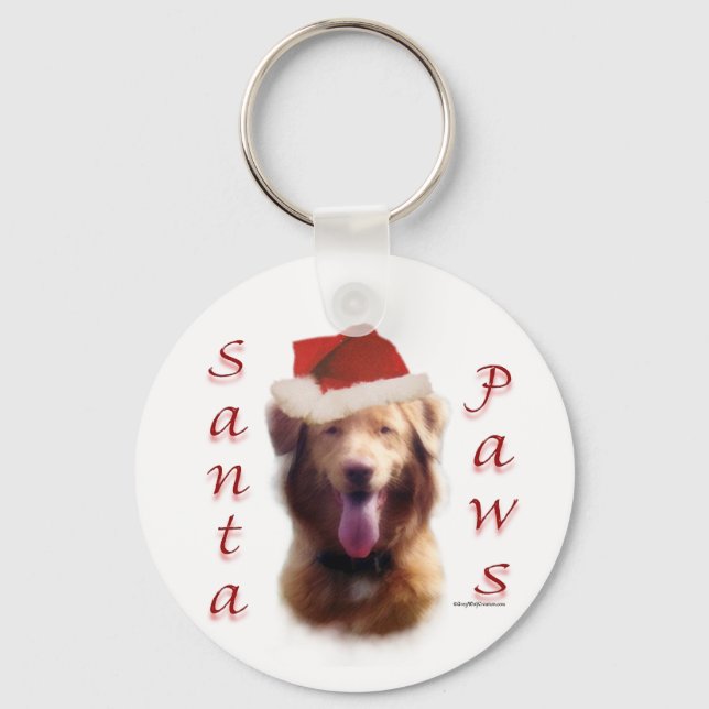 Nova Scotia Duck Tolling Retriever Santa Paws Keychain (Front)