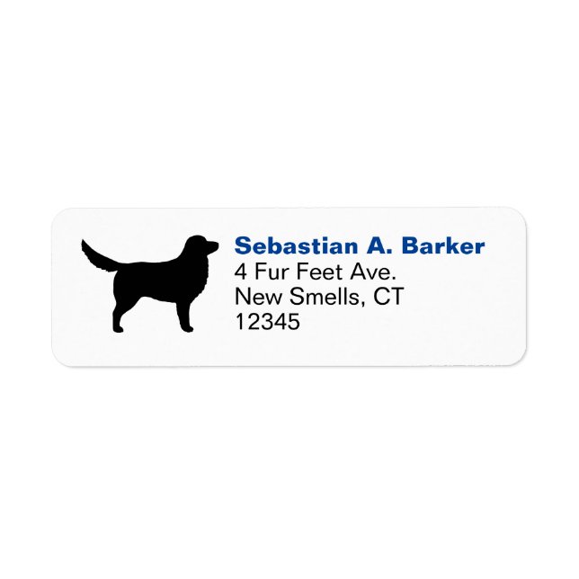 Nova Scotia Duck Tolling Retriever Silhouette Label (Front)