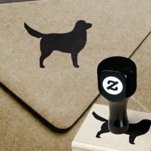 Nova Scotia Duck Tolling Retriever Silhouette Rubber Stamp