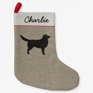 Nova Scotia Duck Tolling Retriever Silhouette Small Christmas Stocking