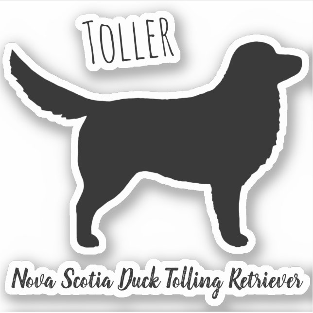 Nova Scotia Duck Tolling Retriever Silhouette Sticker (Front)