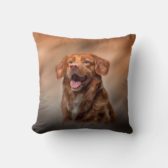 Nova Scotia Duck Tolling Retriever Throw Pillow (Front)