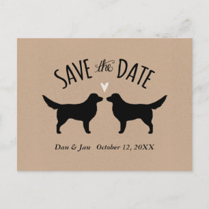 Nova Scotia Duck Tolling Retriever Wedding Date Announcement Postcard