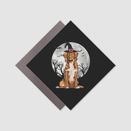 Nova Scotia Duck Tolling Retrievers Dog Witch Hat Car Magnet