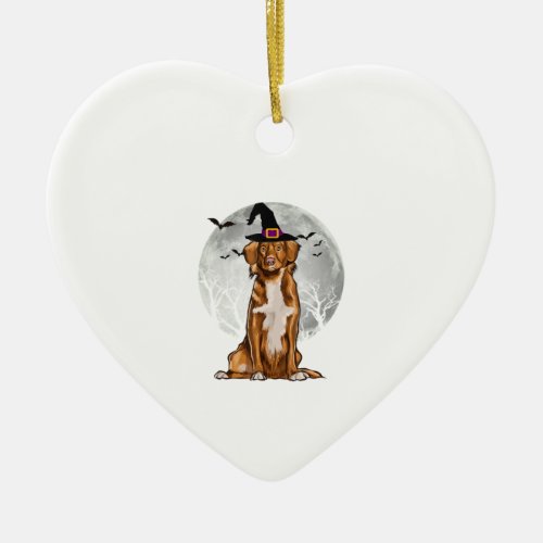 Nova Scotia Duck Tolling Retrievers Dog Witch Hat Ceramic Ornament