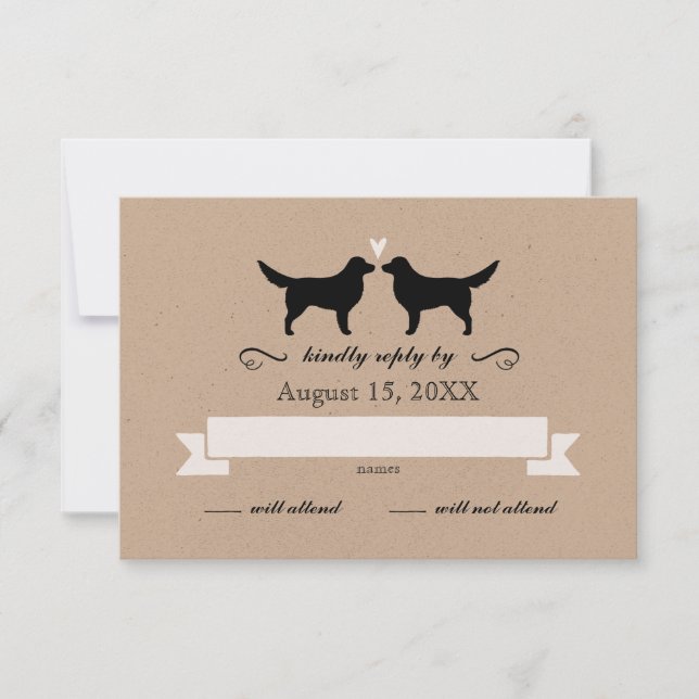 Nova Scotia Duck Tolling Retrievers Wedding RSVP (Front)