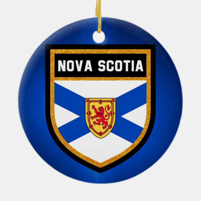 Nova Scotia Flag Ceramic Ornament (Back)