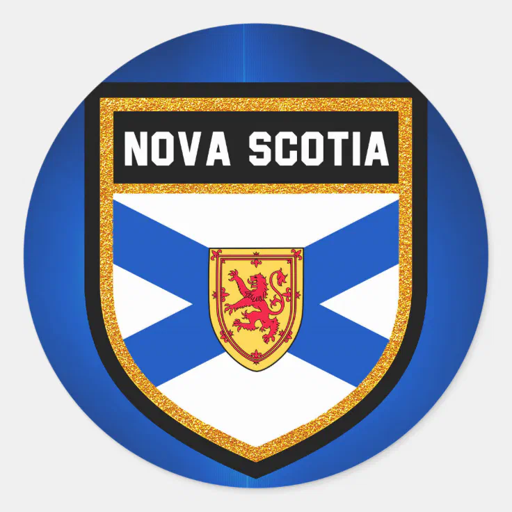 Nova Scotia Flag Classic Round Sticker | Zazzle