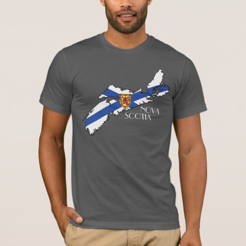 Nova Scotia Flag_Map T_Shirt