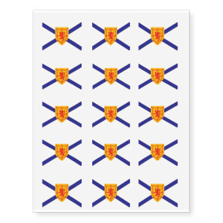 NOVA SCOTIA Flag Temporary Tattoos