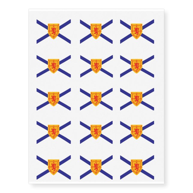 NOVA SCOTIA Flag Temporary Tattoos (Front)