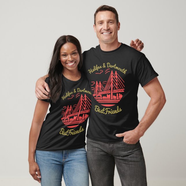 Nova Scotia Halifax and Dartmouth Bestfriends pink T-Shirt (Unisex)