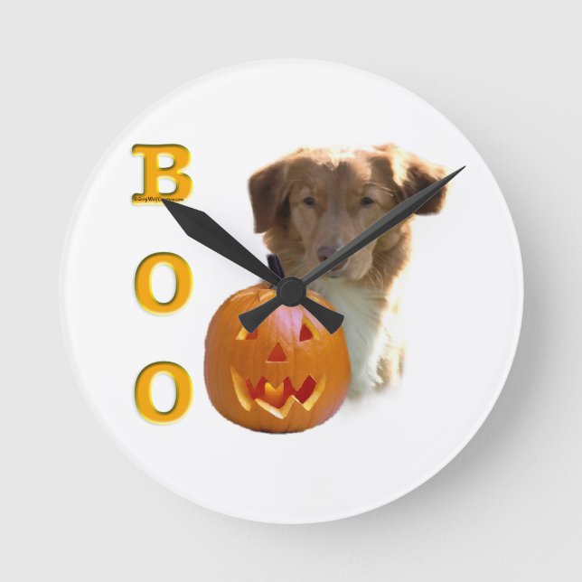 Nova Scotia Halloween BOO Round Clock (Front)