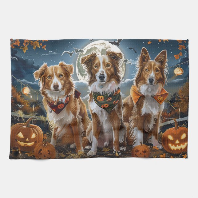Nova Scotia Halloween Spooky Kitchen Towel (Horizontal)